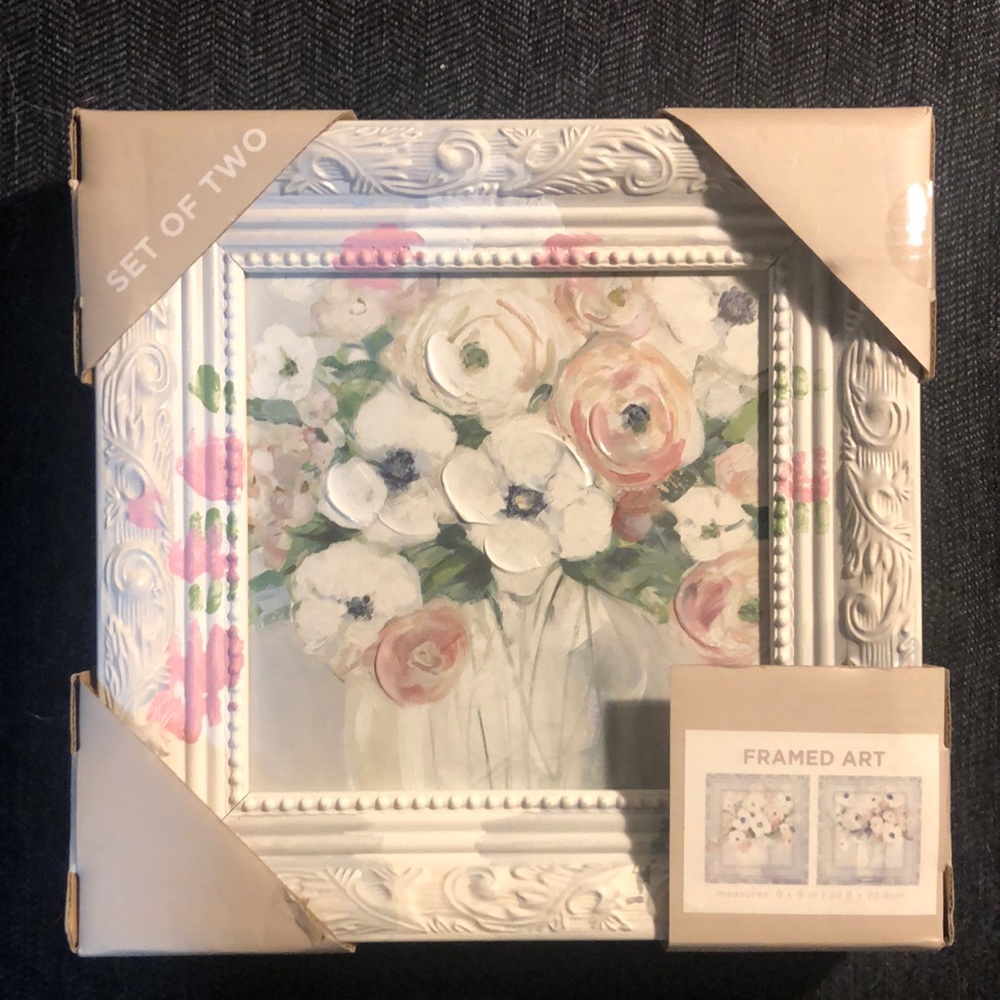 Small framed art. Floral